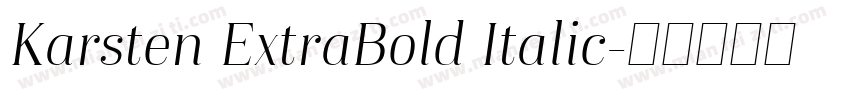 Karsten ExtraBold Italic字体转换